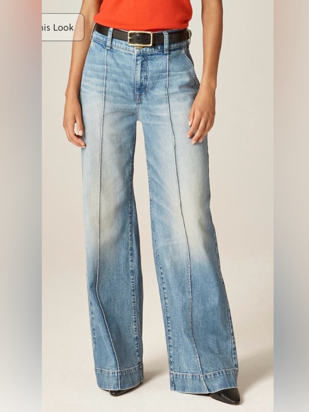 J.Crew Denim trouser jean with stacked buttons size 26
